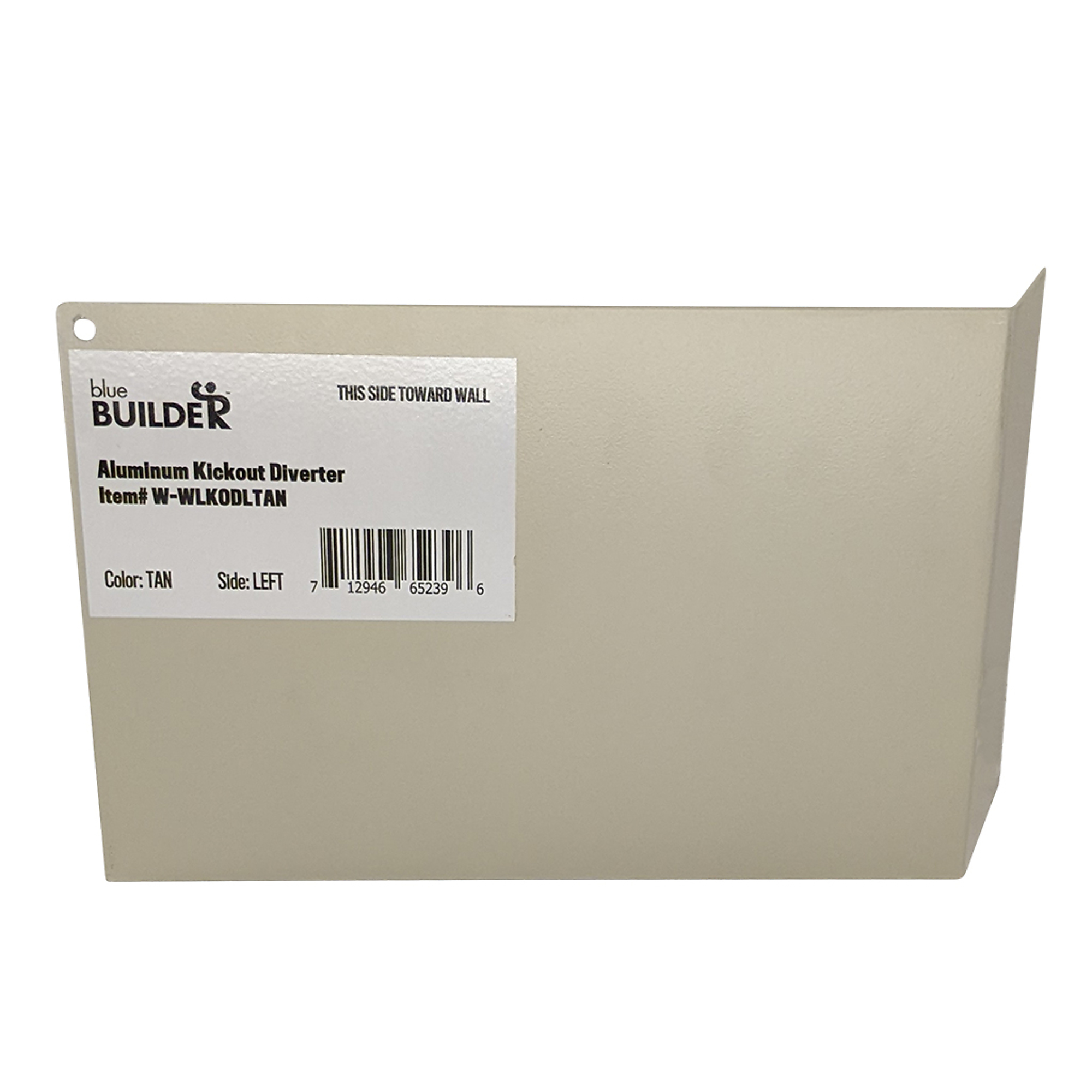 Blue Builder Aluminum Kickout Diverters — Coated Tan, Left, Model# WLKODLTAN